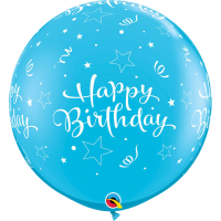 3ft Bday Shining Star Robins Egg